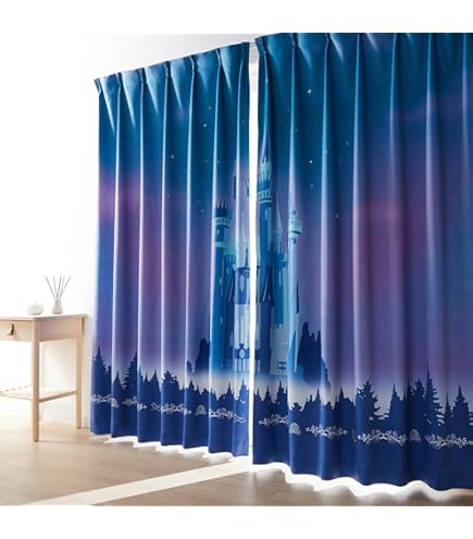 Amazon｜[ベルメゾン] ディズニー カーテン 遮光 遮熱 贅沢仕上げ ジャ